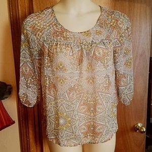 Lauren Conrad Sheer Paisley Top